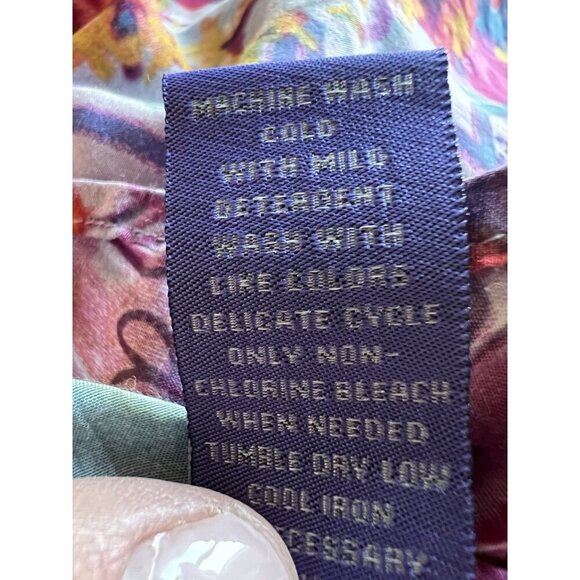 Vivienne Tam multicolor hippie floral artsy cape kimono top sz 4 designer - Picture 10 of 10